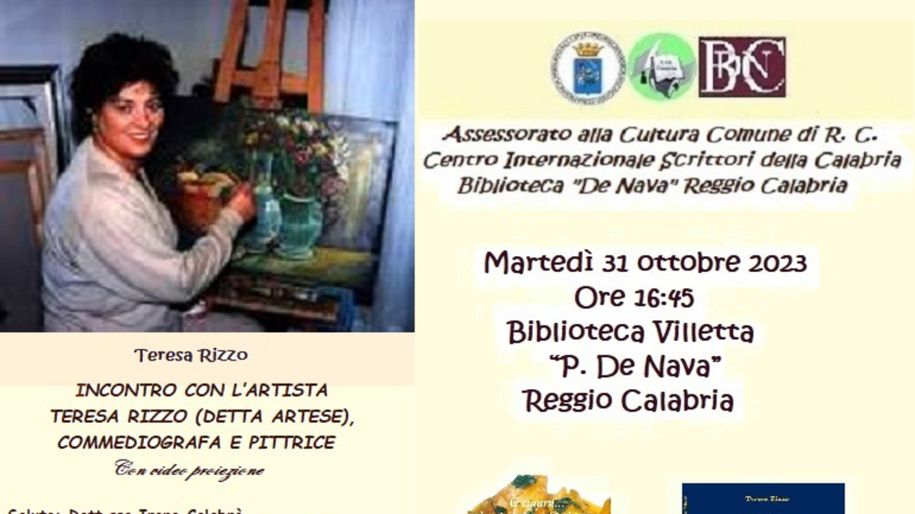 ReggioTV - Incontro con l’artista Teresa Rizzo, commediografa e pittrice