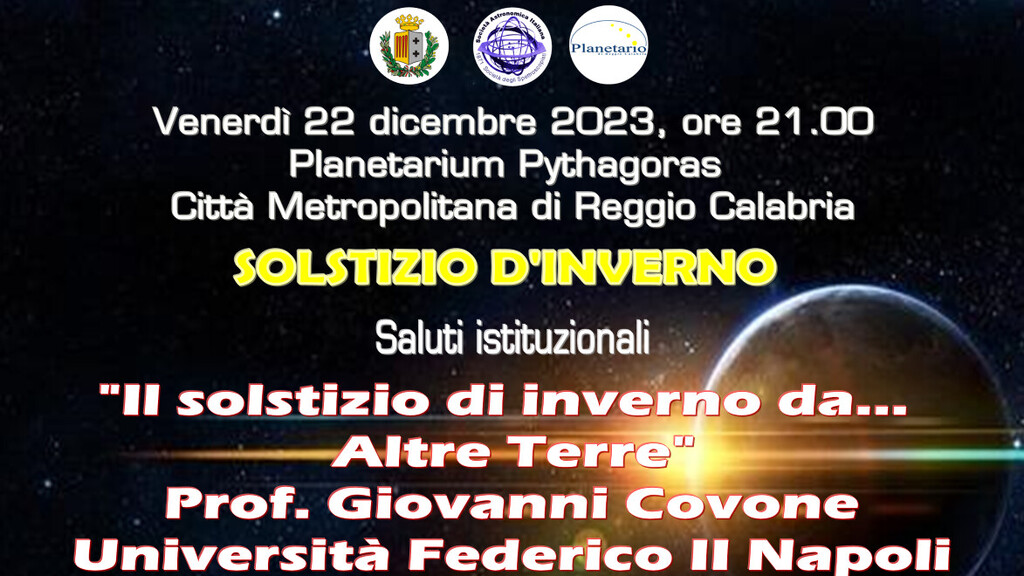 ReggioTV - Planetarium Pythagoras, Solstizio d'inverno da Altre Terre